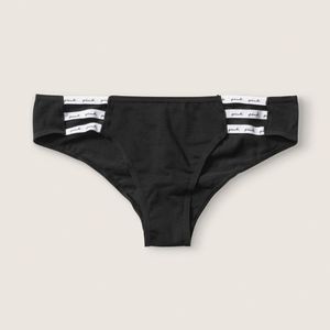 Victoria Secret- Black & White Strappy Logo Panty-S